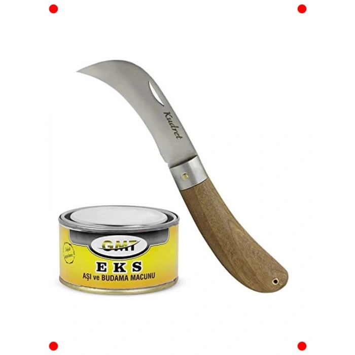 Aşı Bıçağı ve Macunu Seti - Dal Budama ve Aşılama için 2li