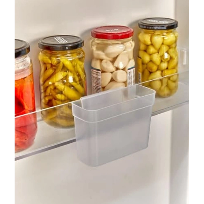 Asılabilir Buzdolabı Kapak İçi Raf Organizeri, Şeffaf Kutu Seti
