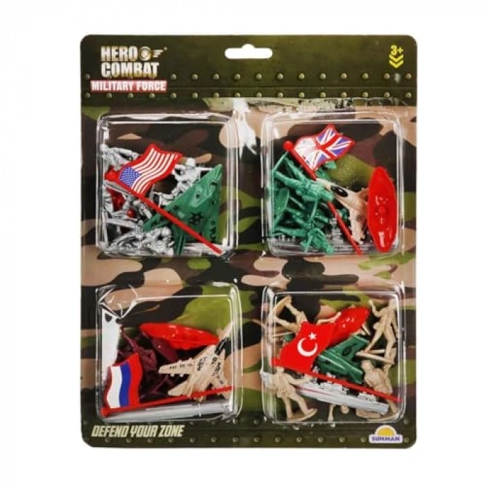 Askeri Oyun Seti, 4 Parça Eğlenceli Aktivite