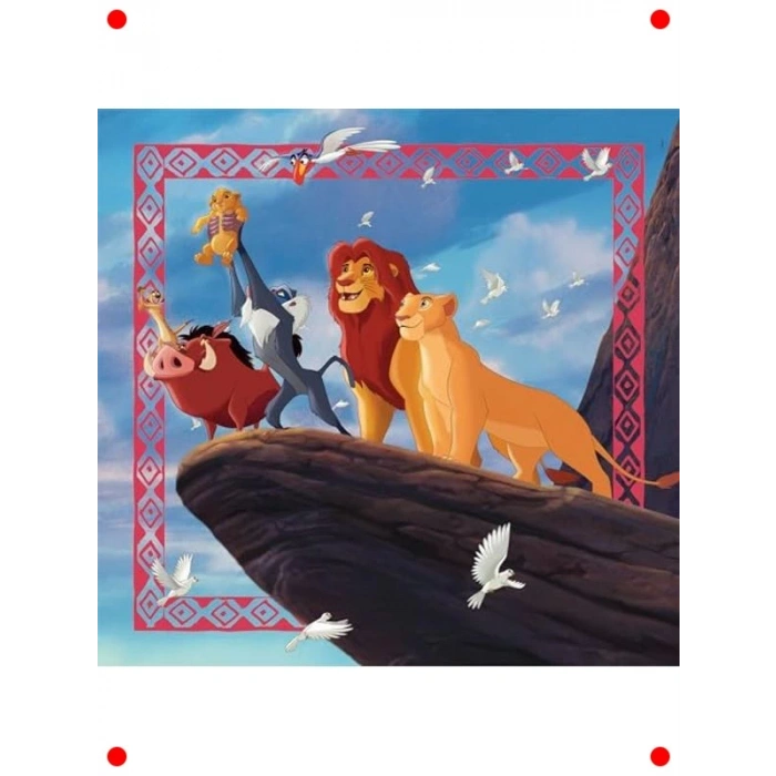 Aslan Kral Temalı 3x48 Parça Çocuk Yapbozu