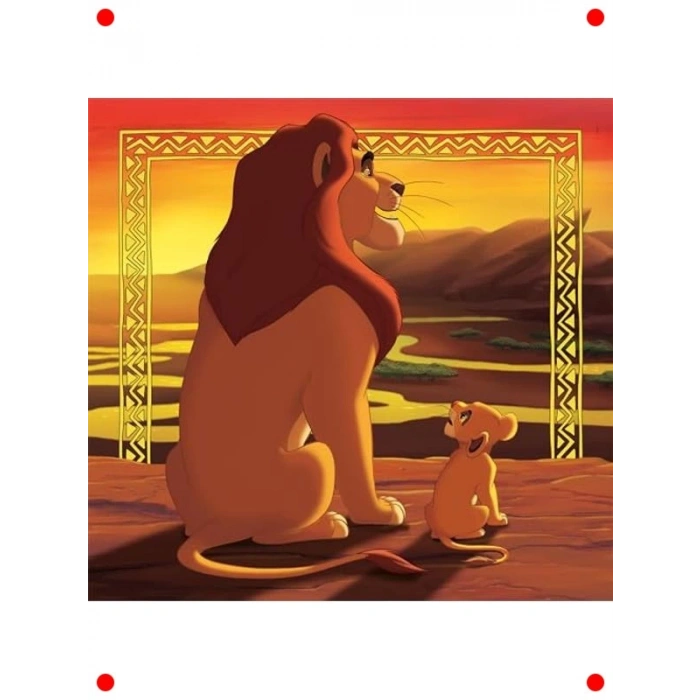 Aslan Kral Temalı 3x48 Parça Çocuk Yapbozu