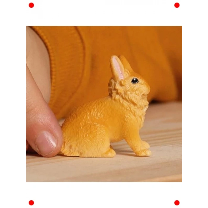 Aslanbaş Tavşan Figürü - Gerçekçi Hayvan Oyuncak