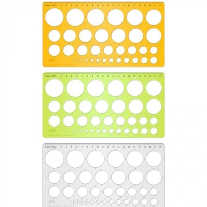 Asorti Daire Şablonu - 1-35mm Boyutları