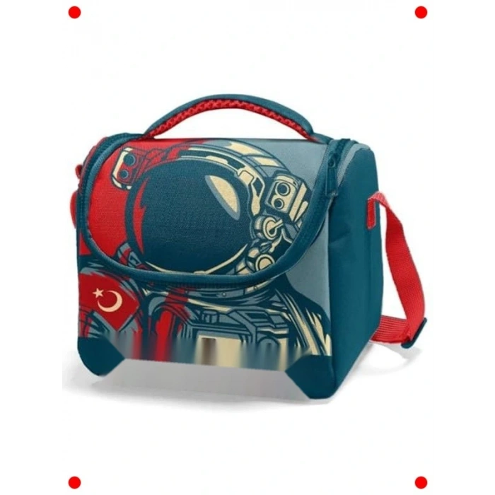 Astronot Desenli Erkek Çocuk Beslenme Çantası