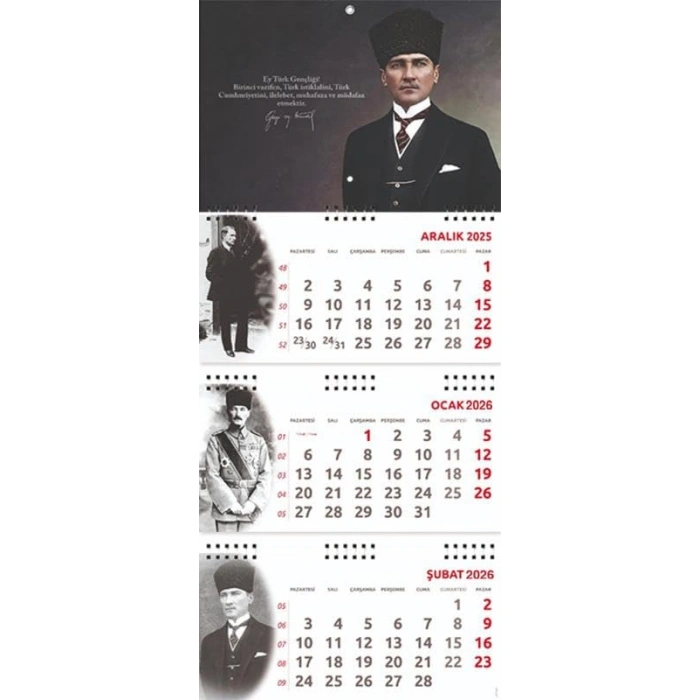 Atatürk Gecesi Duvar Takvimi, 2026 Tasarımı