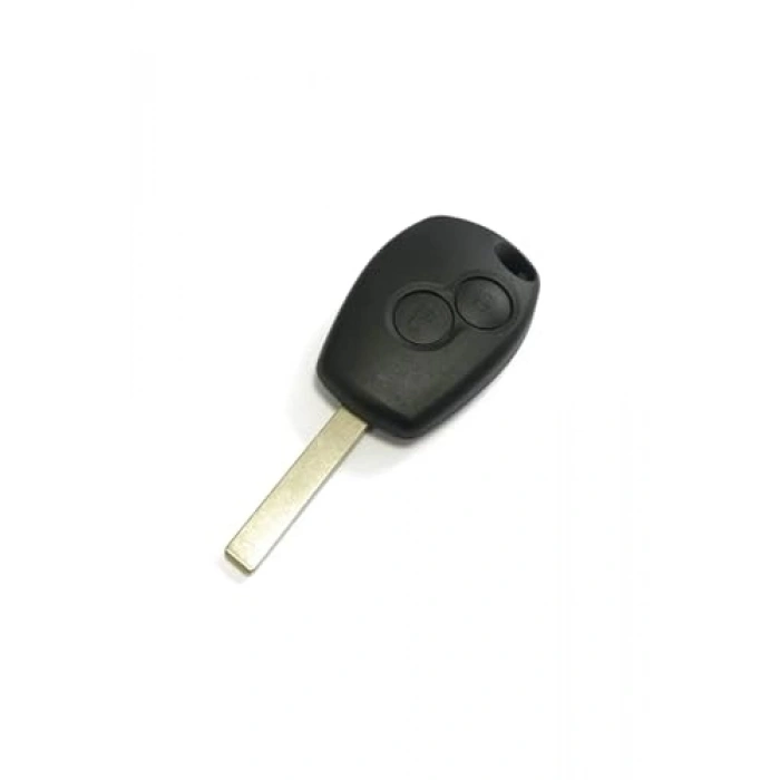 AutoHan Keys Renault Clio 3, Kangoo 2,  Uyumlu 2 Butonlu Siyah Anahtar Kabı, 2006-2012 Model