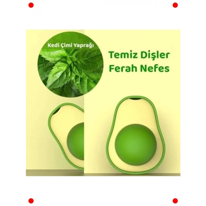 Avokado Kedi Nanesi Oyuncağı Yapışkanlı Catnip Topu