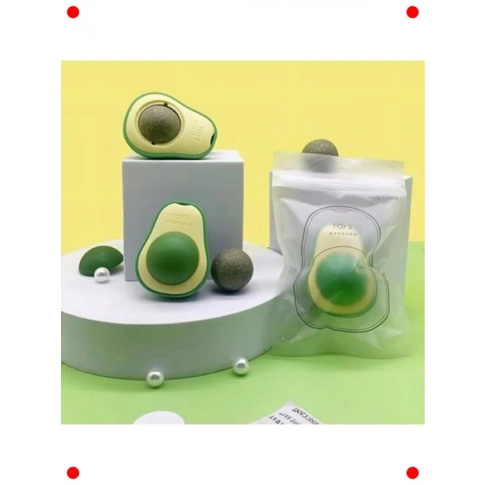 Avokado Kedi Nanesi Topu Kedi Oyuncağı | Yapışkanlı Catnip