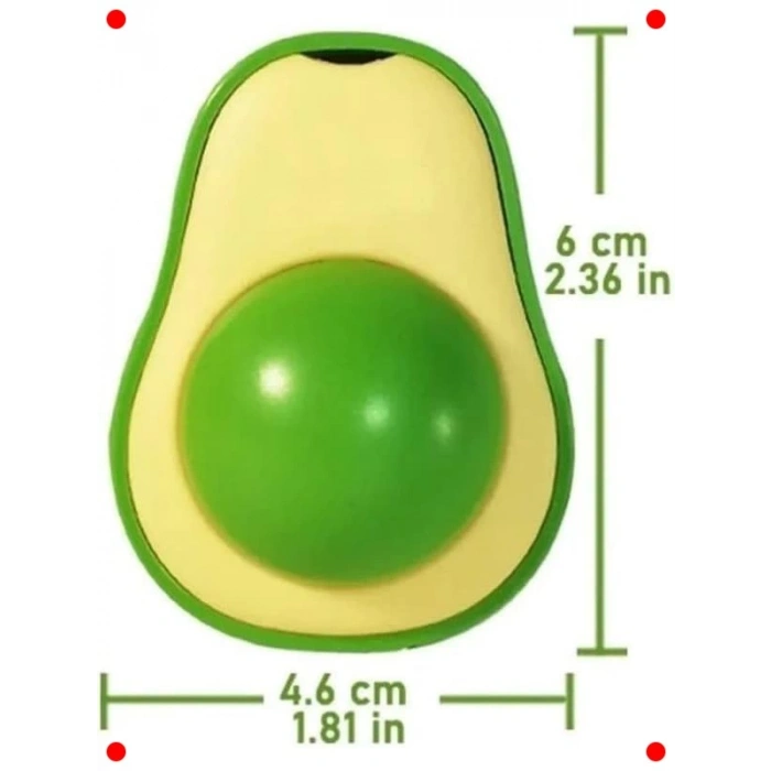 Avokado Tasarımlı Kedi Nanesi Topu - Yapışkanlı Catnip