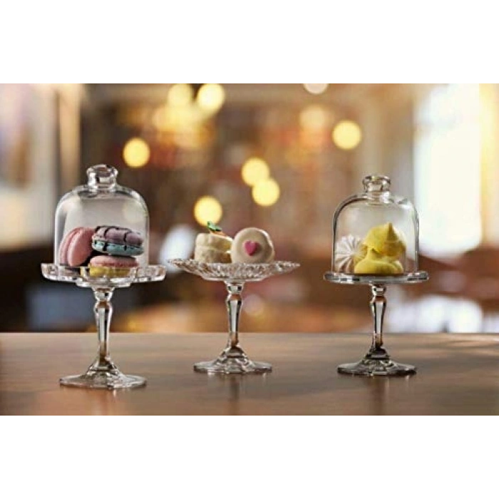 Ayaklı Cam Servis Tabağı - Şık Sunum İçin Uygun
