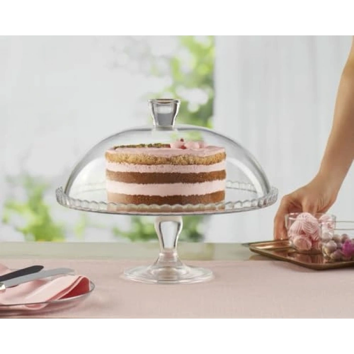 Ayaklı Kapaklı Servis Tabağı, 32 cm Şık Tasarım