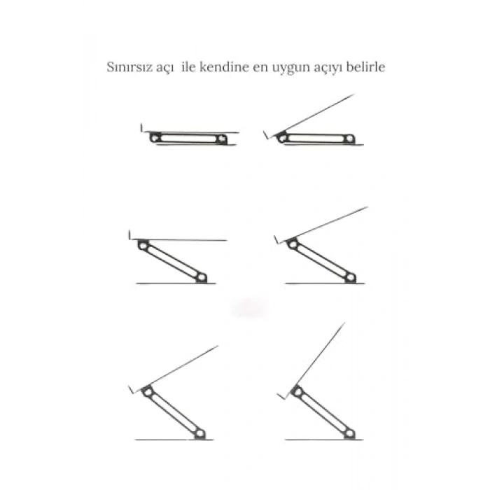 Ayarlanabilir Alüminyum Notebook Standı, Ergonomik Tasarım