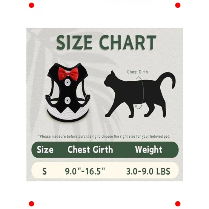 Ayarlanabilir Fiyonklu Köpek Yelek Koşum ve Tasma Seti