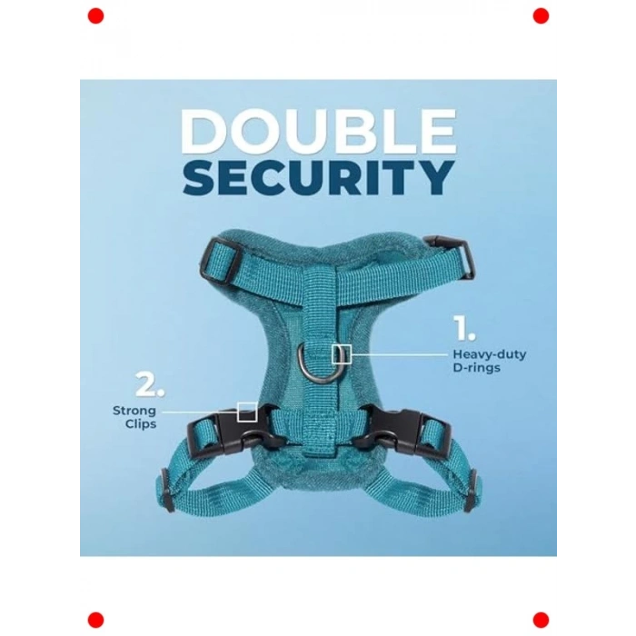 Ayarlanabilir Kedi Tasması & Gezdirme Seti - Turkuaz