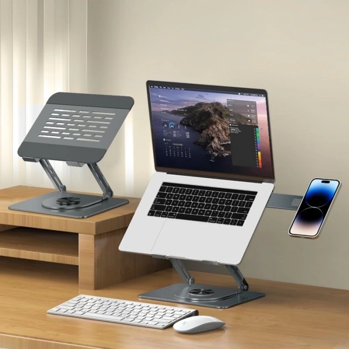 Ayarlanabilir Laptop Standı, 360° Döner Tasarım, Katlanabilir