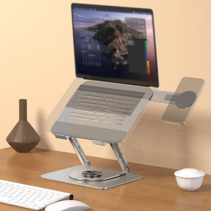 Ayarlanabilir Laptop Standı, 360° Döner Tasarım, Katlanabilir