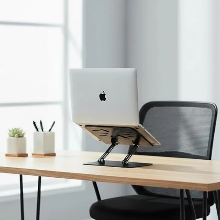 Ayarlanabilir Metal Laptop ve Tablet Standı, Siyah
