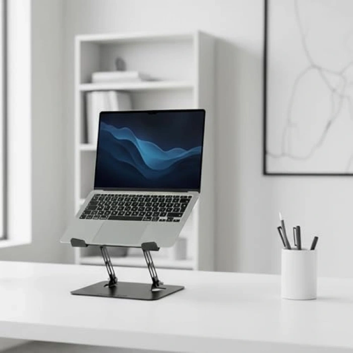 Ayarlanabilir Metal Laptop ve Tablet Standı, Siyah