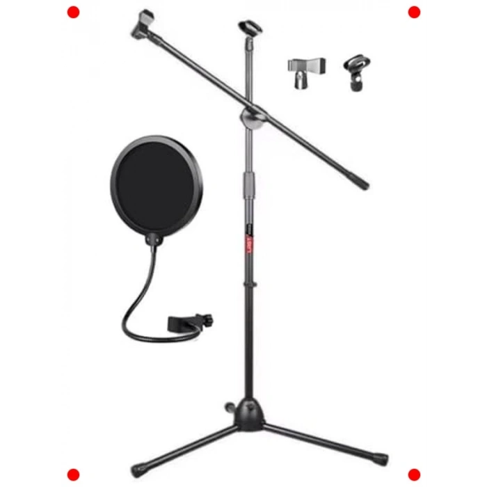 Ayarlanabilir Mikrofon Standı ve Pop Filtre Seti