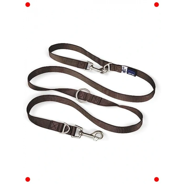 Ayarlanabilir Naylon Gezdirme Tasması - Kahve M Boy