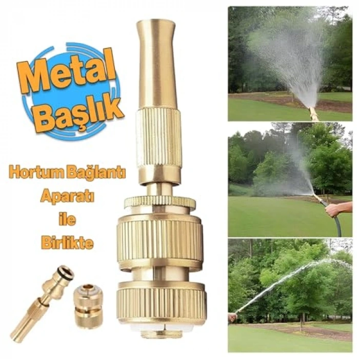 Ayarlanabilir Sarı Renk Bahçe Sulama Başlığı