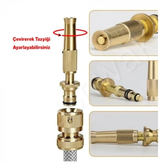 Ayarlanabilir Sarı Renk Bahçe Sulama Başlığı