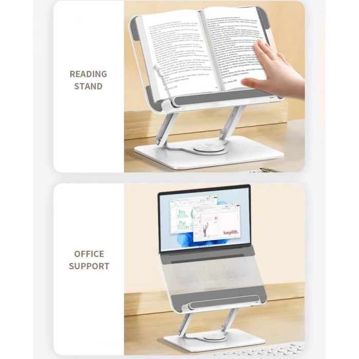 Ayarlanabilir Tablet ve Kitap Okuma Standı - 360° Döner Tasarım