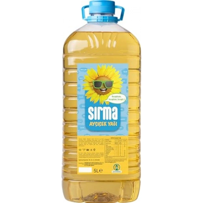 Ayçiçek Yağı, 5 Lt, Natürel Lezzet