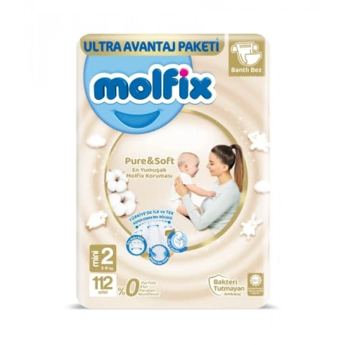 Aylık Paket Bebek Bezi 112 Adet 2. Beden