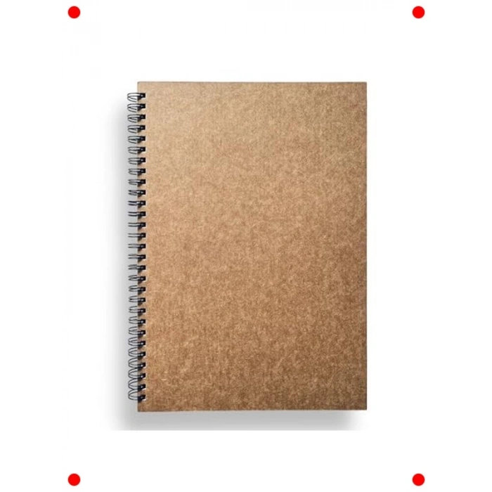 B5 Spiralli Kraft Kapaklı Kareli Defter