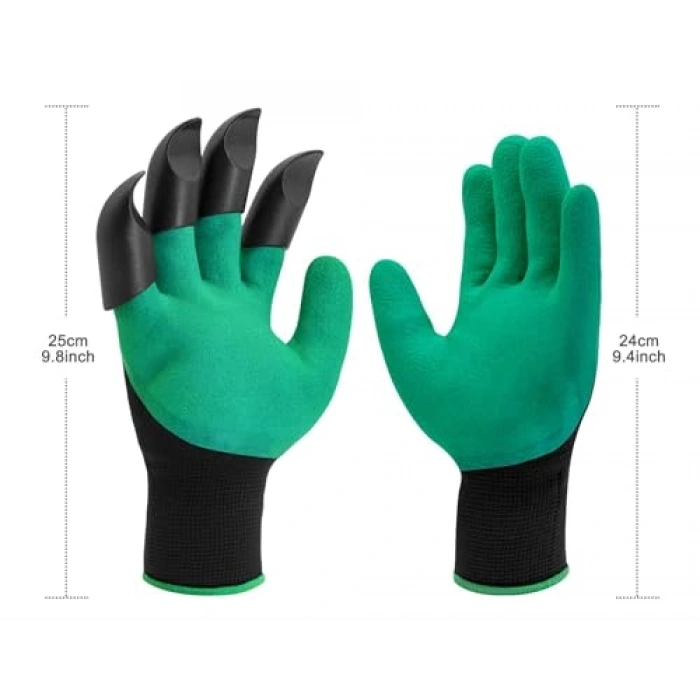 Bahçe Eldiveni, 1 çift bahçe küreği, pençeli bahçe eldiveni, bitki otlarını kazmak için pençeli bahçe eldiveni, mükemmel bitki hediyeleri