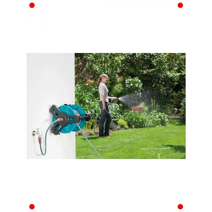 Bahçe Hortum Makarası Seti | Klasik 50 Metre