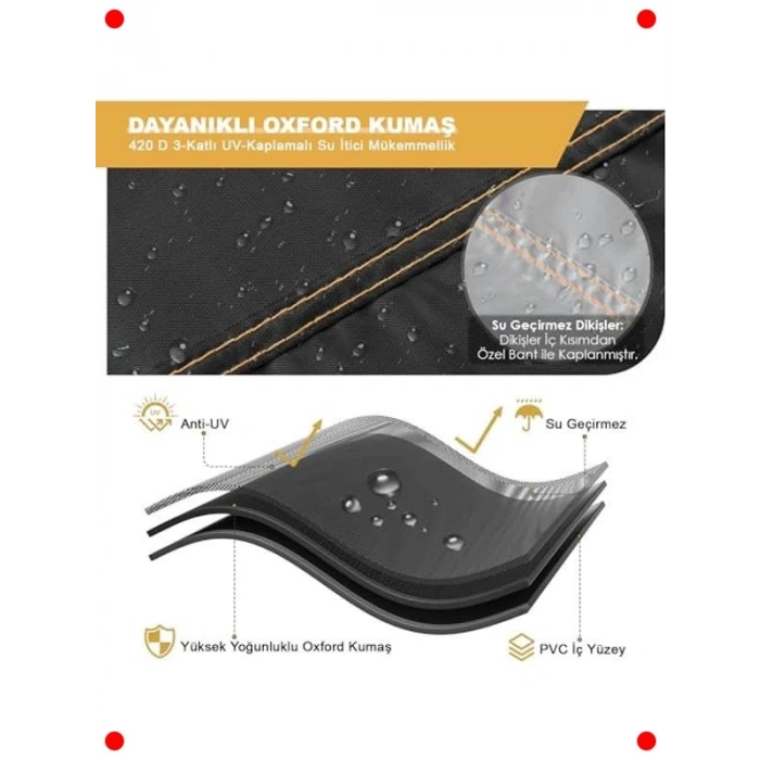 Bahçe Salıncağı Koruma Örtüsü, Su Geçirmez (190x115cm)