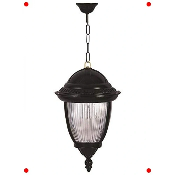 Bahçe Sarkıt Fener, 60W, Siyah