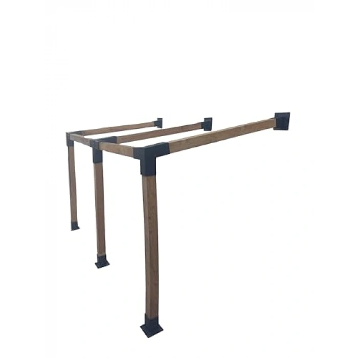 Bahçe ve Teras için 8x8 cm Duvar Montaj Pergola Aparat Seti