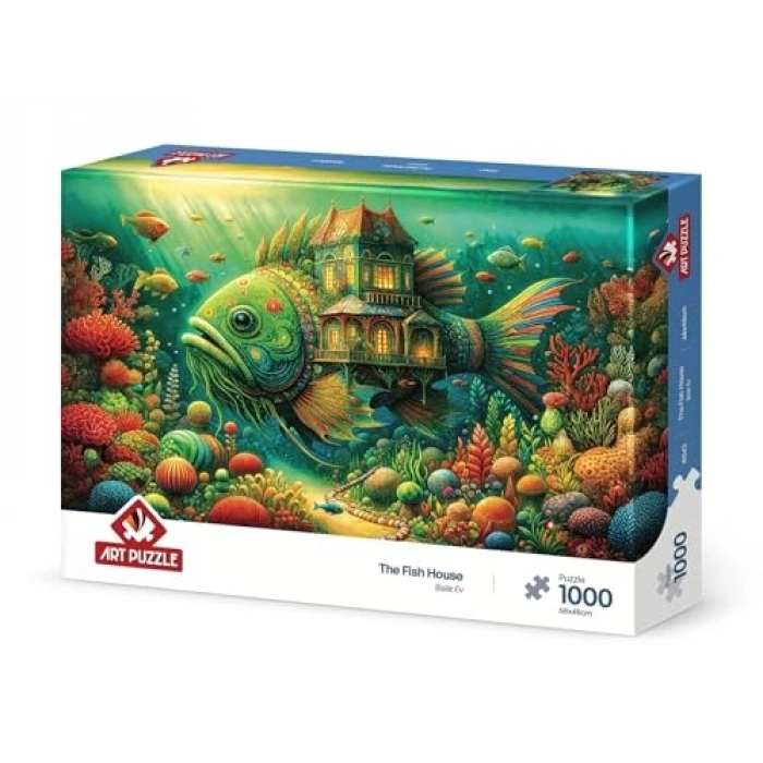 Balık Ev Temalı 1000 Parça Puzzle, 68 x 48 cm