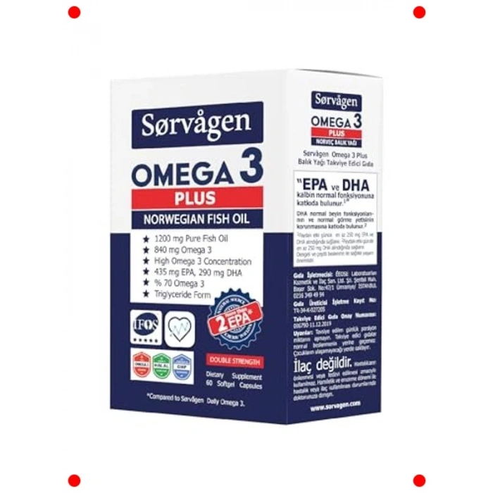 Balık Yağı Takviyesi, 1200mg, 60 Kapsül