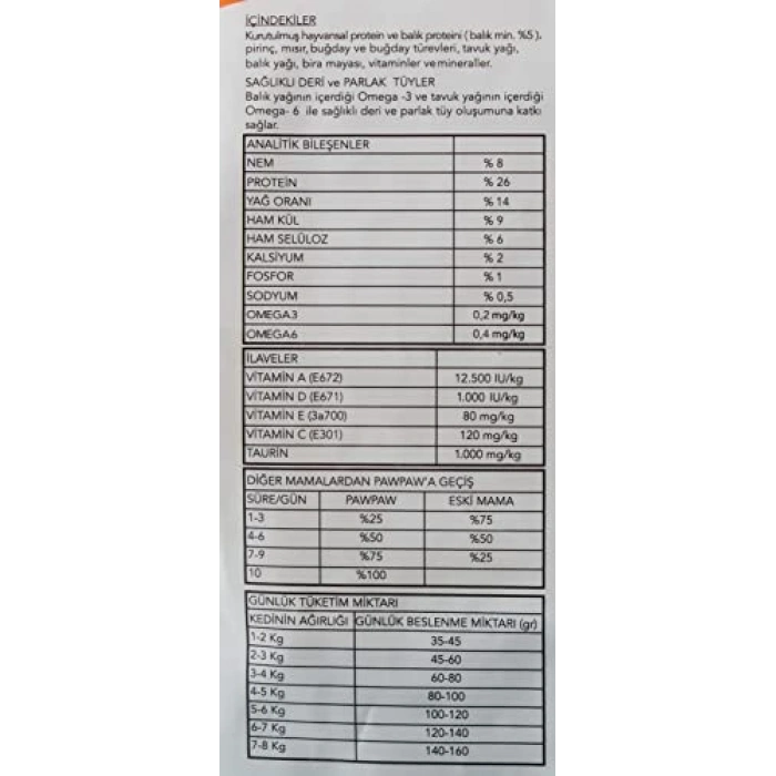 Balıklı 1 numara yetişkin kedi maması
