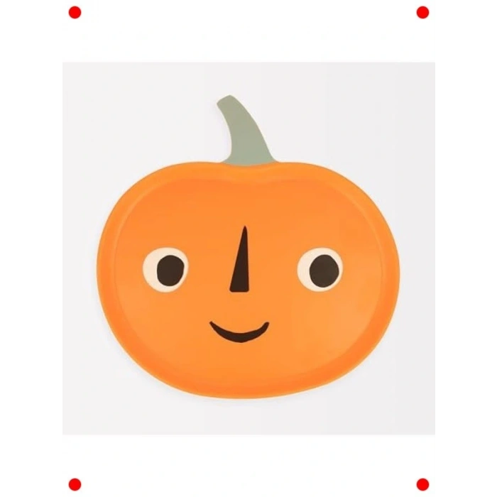 Balkabağı Temalı Melamin Servis Tabağı - Parti ve Yemek