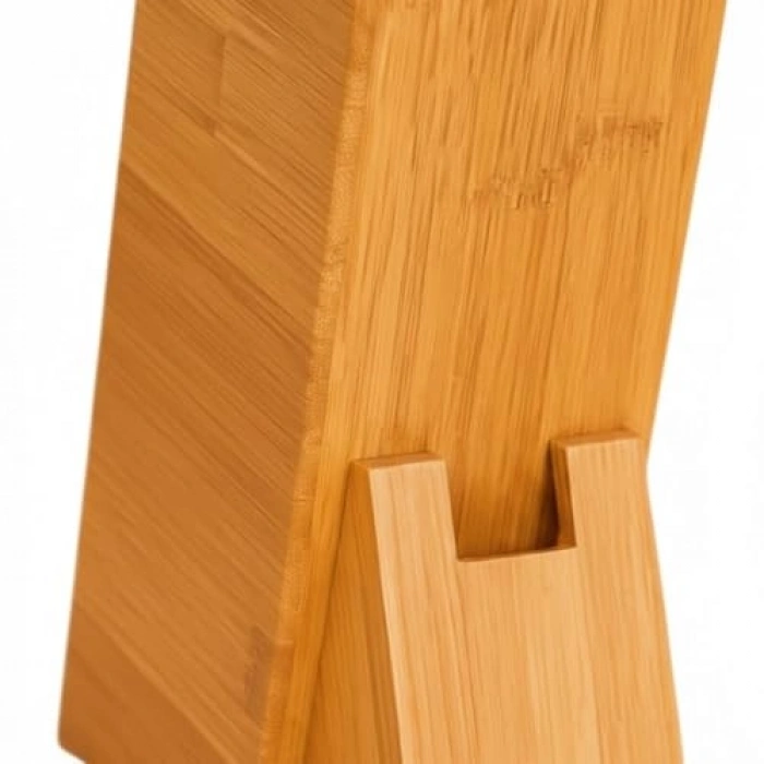 Bambu Ahşap Bıçak Standı, 220 mm Eğik Tasarım