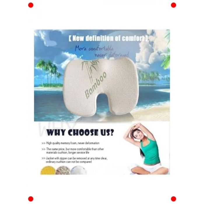 Bambu Kılıflı Oturma Minderi ve Sırt Yastığı Seti