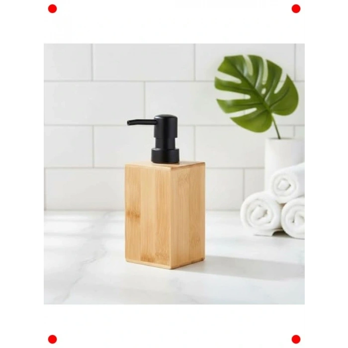Bambu & Mat Siyah Kare Sıvı Sabunk
