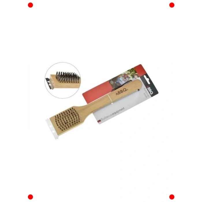 Barbekü Temizleme Fırçası Ahşap Saplı 30cm