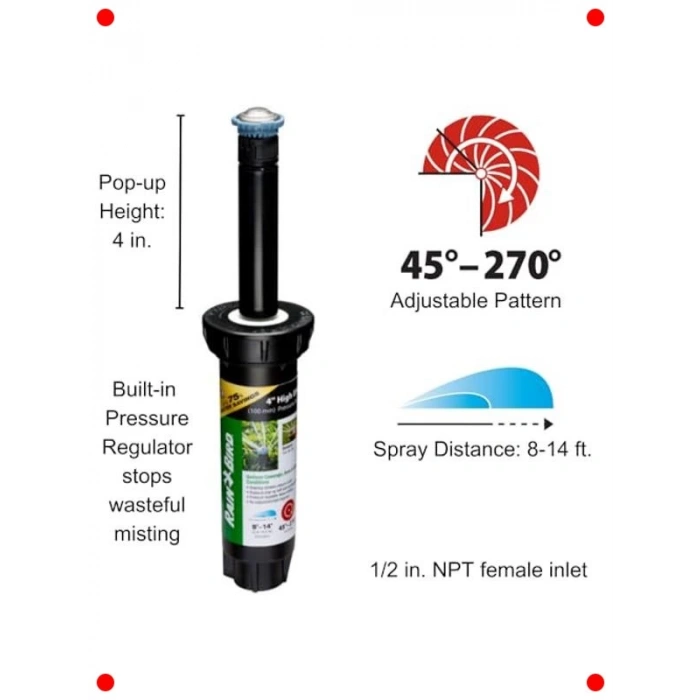 Basınç Ayarlı Yüksek Verimli Döner Bahçe Yağmurlama