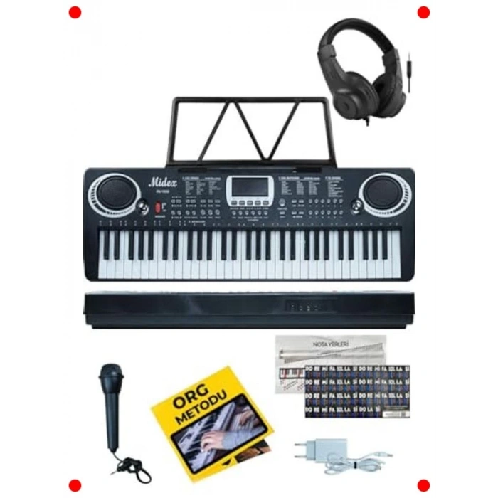 Başlangıç Org Seti - 61 Tuş, Kulaklık ve Notalık