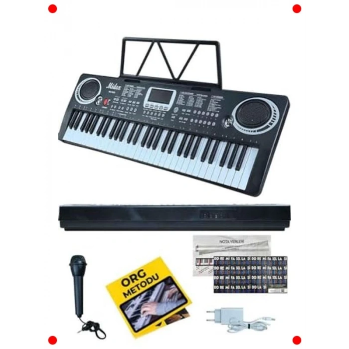 Başlangıç Seviyesi 61 Tuşlu Org (Notalık ve Adaptörlü)