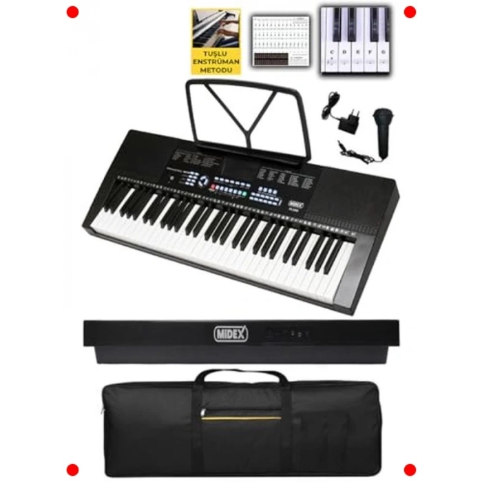 Başlangıç Seviyesi 61 Tuşlu Org Seti - Siyah