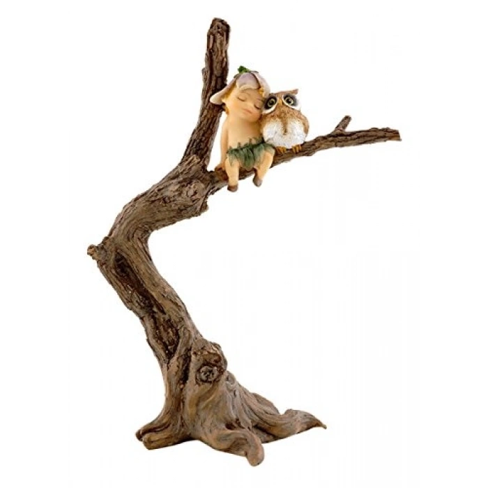 Baykuş Temalı Mini Teraryum Heykeli, Bahçe Süsü