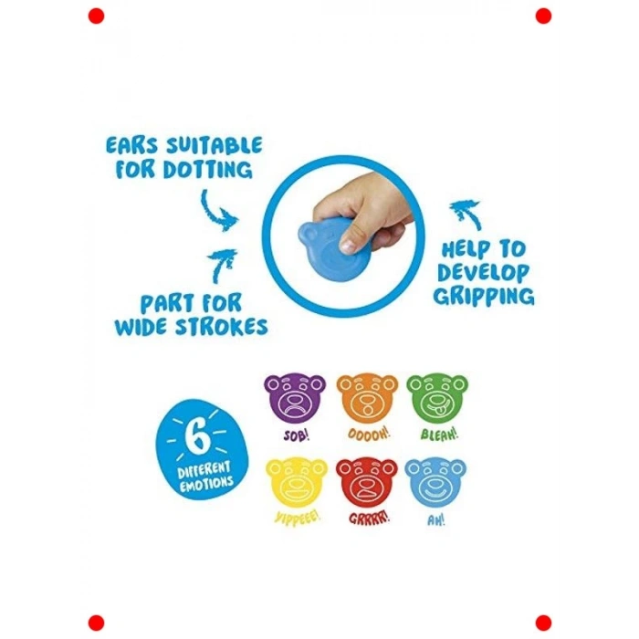 Bebek Dostu Parmak Boya Kalemleri - 6lı Set