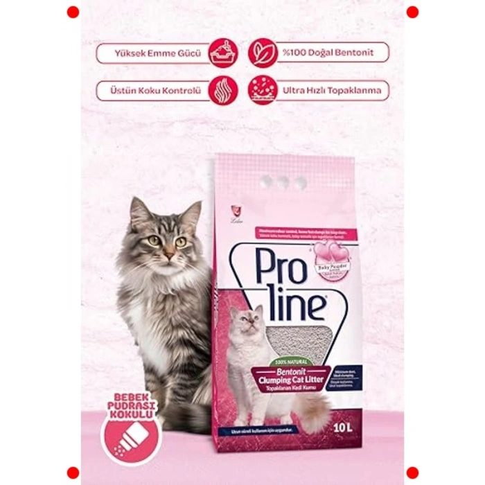 Bebek Pudra Kokulu Bentonit Kedi Kumu 10 L